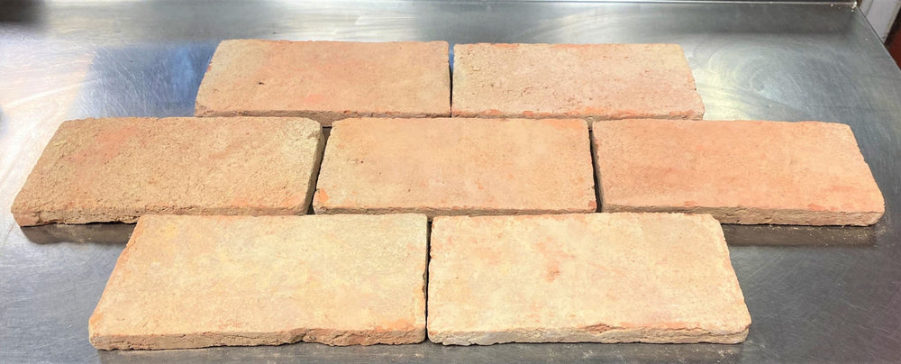 Saint Martin Pale Terracotta Thin Brick Tiles 12 x 24 x 1cm - Baked Earth