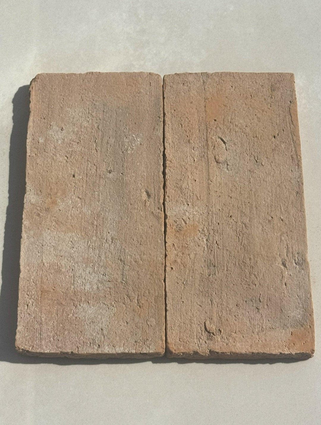 Saint Martin Pale Terracotta Thin Metro Tiles 10 x 20 x 1 cm - Baked Earth