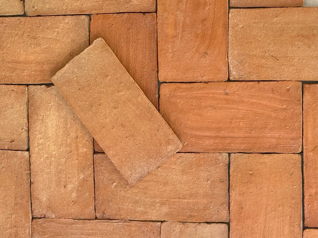 Saint Martin Presealed Terracotta Brick Tiles 12 x 24 x 1cm - Baked Earth