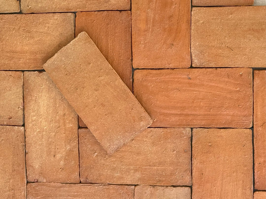 Saint Martin Presealed Terracotta Brick Tiles 12 x 24 x 1cm - Baked Earth