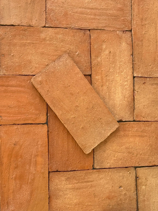 Saint Martin Presealed Terracotta Brick Tiles 12 x 24 x 1cm - Baked Earth