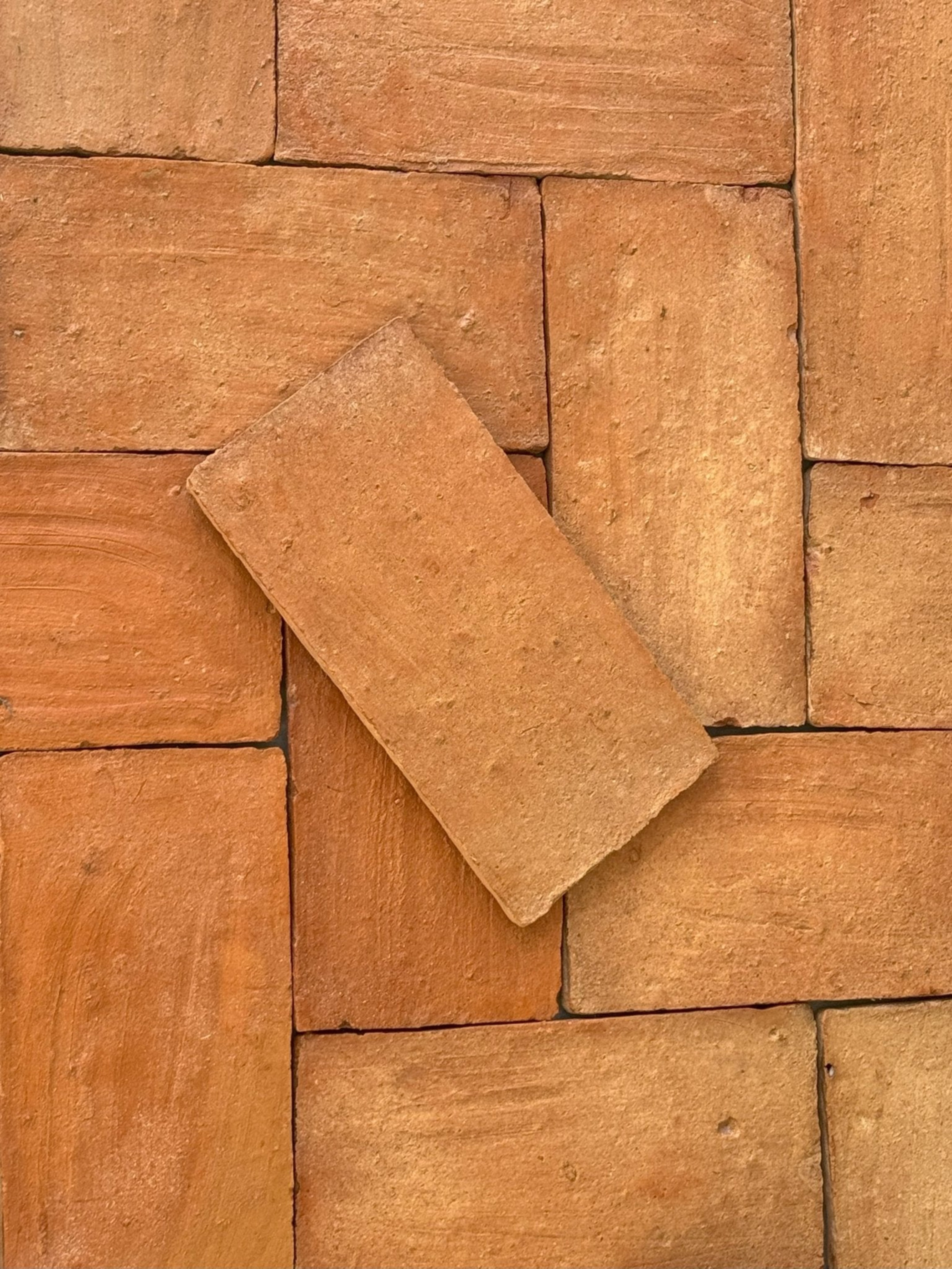 Saint Martin Presealed Terracotta Brick Tiles 12 x 24 x 1cm - Baked Earth
