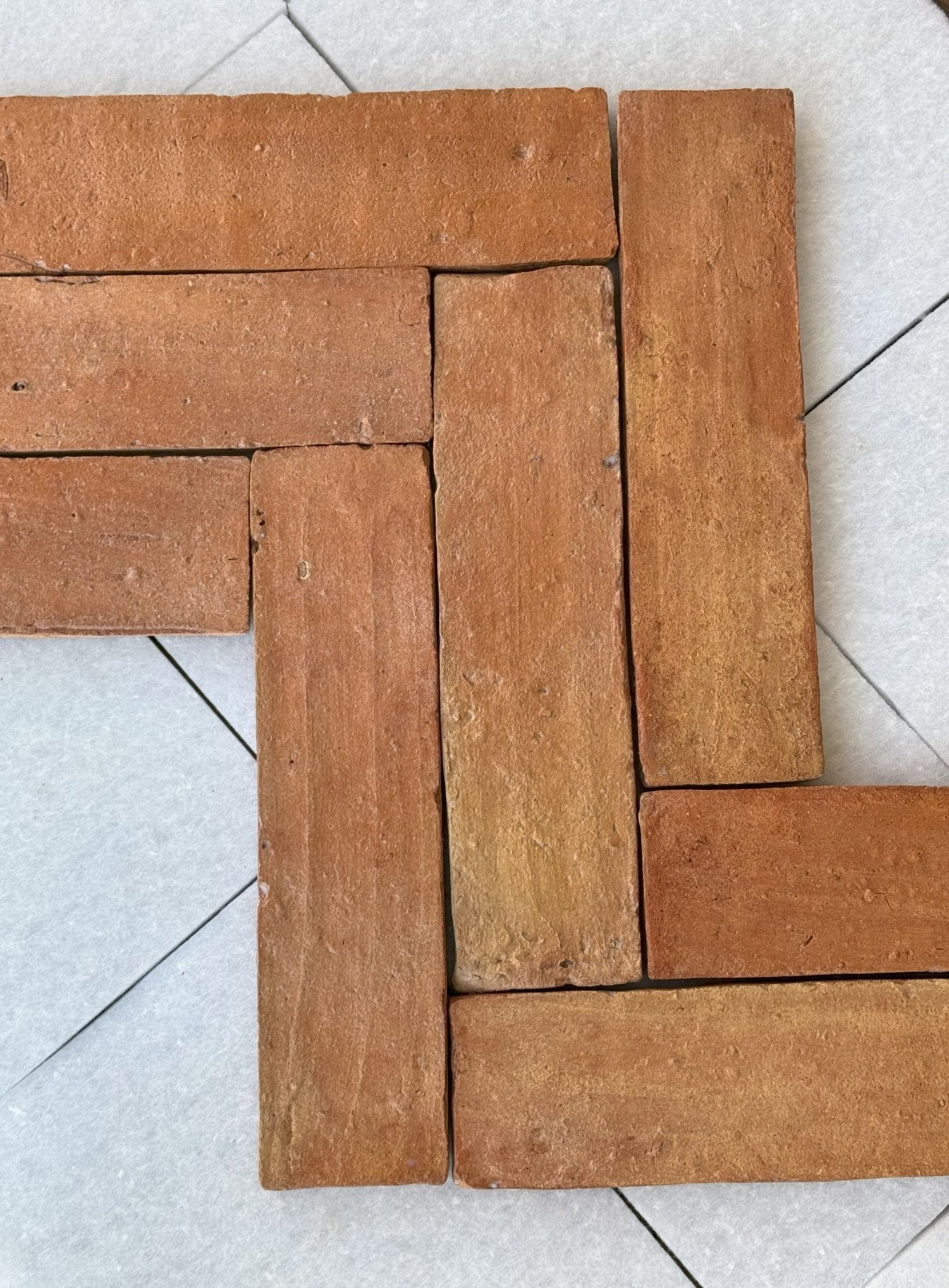 Saint Martin Presealed Terracotta Large Parquet Tiles 10 x 40 x 2cm - Baked Earth