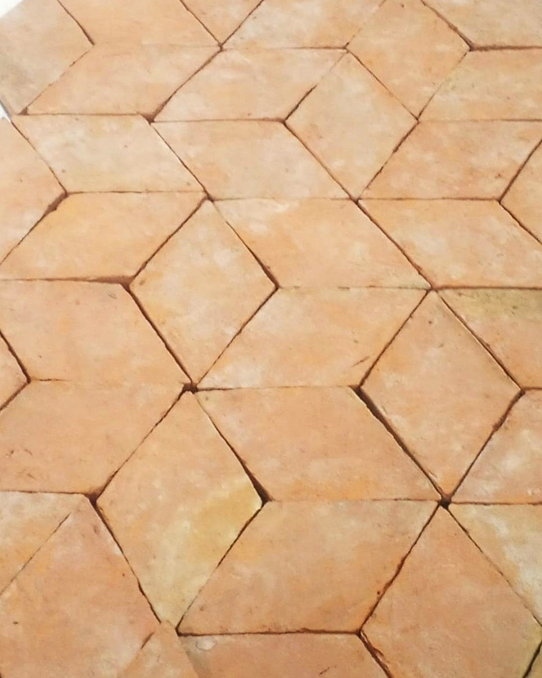 Saint Martin Rhombus Pale Terracotta Tiles 16.5 x 16.6 x 30 x 2cm - Baked Earth