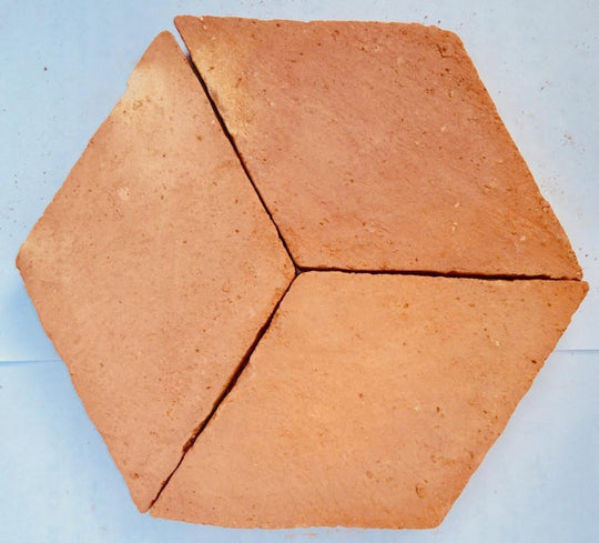 Saint Martin Rhombus Pale Terracotta Tiles 16.5 x 16.6 x 30 x 2cm - Baked Earth