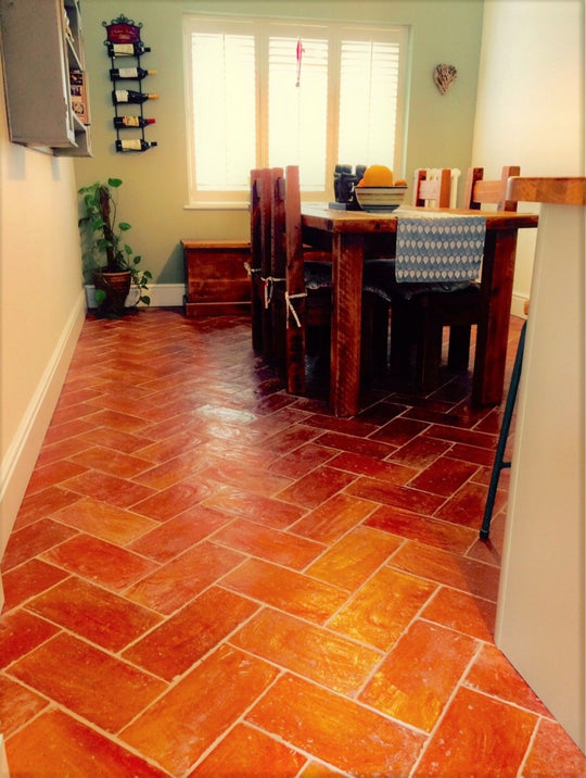 Saint Rossa Presealed Terracotta Rectangular Floor Tiles 15 x 30 x 2 cm - Baked Earth