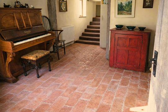 Saint Rossa Rustic Handmade Rectangular Terracotta Tiles 15 x 30 x 2cm - Baked Earth