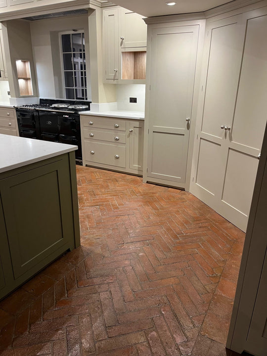 Saint Rossa Rustic Handmade Terracotta Parquet Tiles 7.5 x 30 x 2cm - Baked Earth