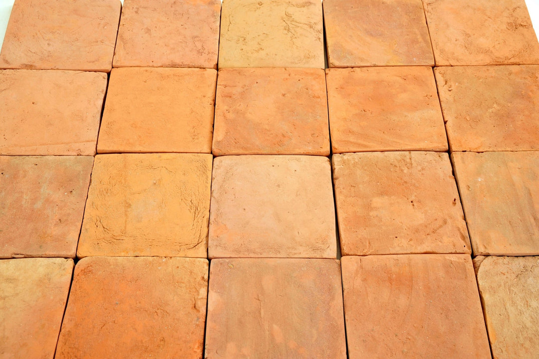 Saint Rossa Rustic Handmade Terracotta Square Tiles 15 x 15 x 2cm - Baked Earth