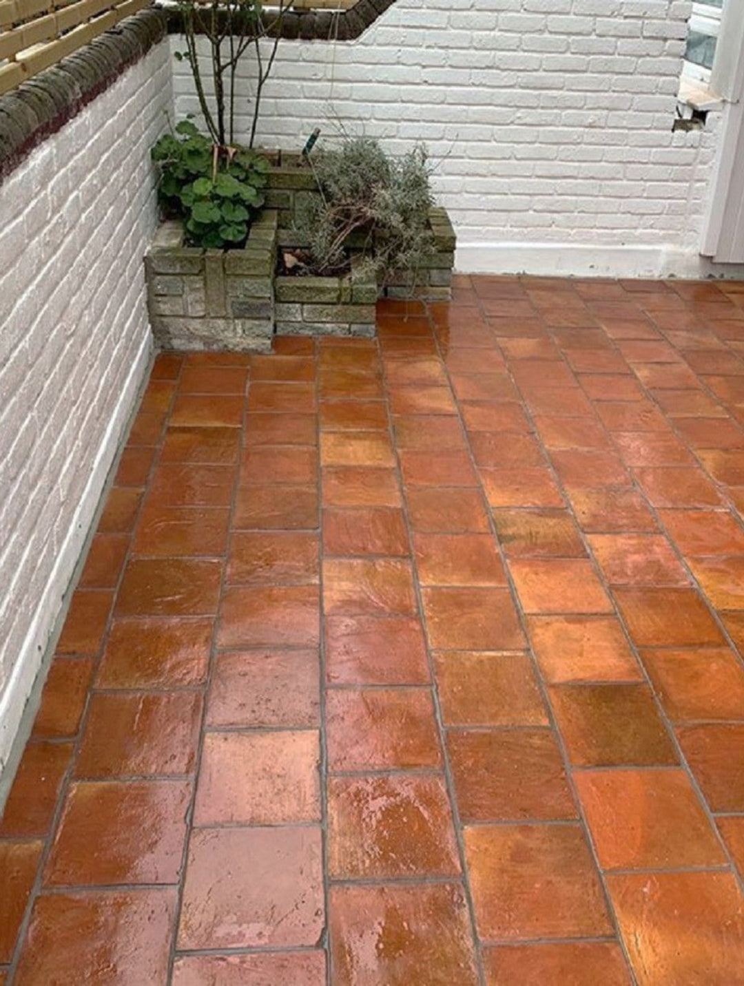 Saint Rossa Rustic Presealed Terracotta Square Floor Tiles 20 x 20 x 2 cm - Baked Earth
