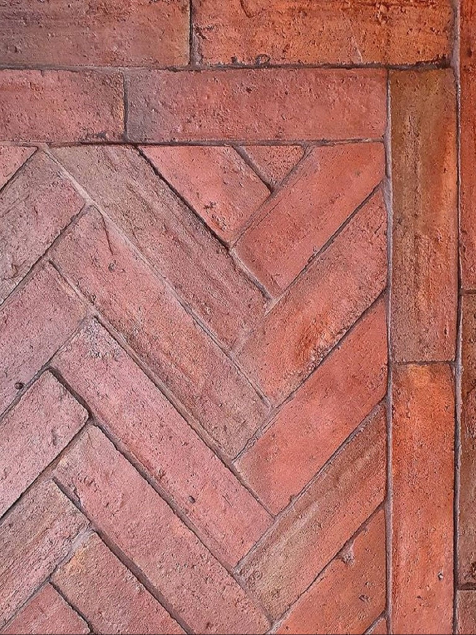Saint Rossa Rustic Presealed Terracotta Thin Parquet Tiles 7.5 x 30 x 1cm - Baked Earth