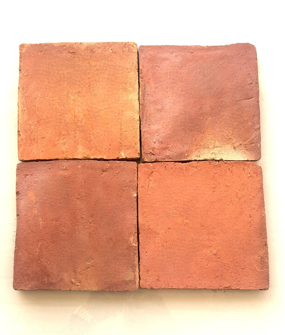Saint Rossa Rustic Terracotta Square Floor Tiles 15 x 15 x 2cm - Baked Earth