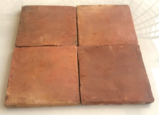 Saint Rossa Rustic Terracotta Square Floor Tiles 20 x 20 x 2 cm - Baked Earth