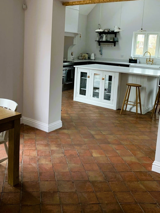 Saint Rossa Rustic Terracotta Square Floor Tiles 20 x 20 x 2 cm - Baked Earth