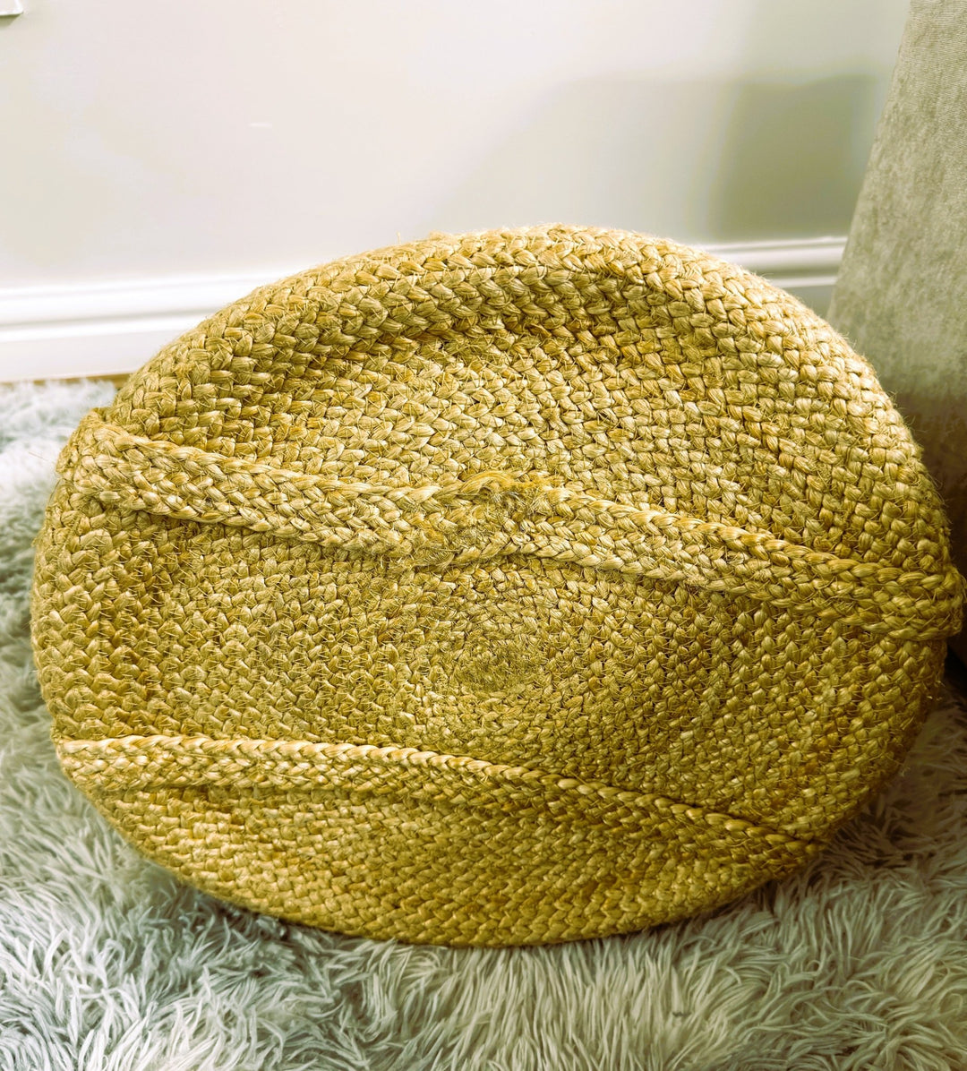 Sonali (Golden) Braided Jute Laundry Basket – Large - Baked Earth