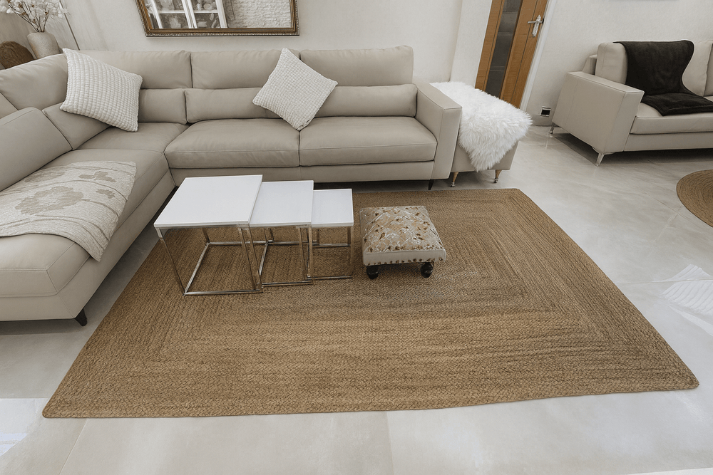 Sonali (Golden) Braided Jute Rug – 170 x 240 cm - Baked Earth