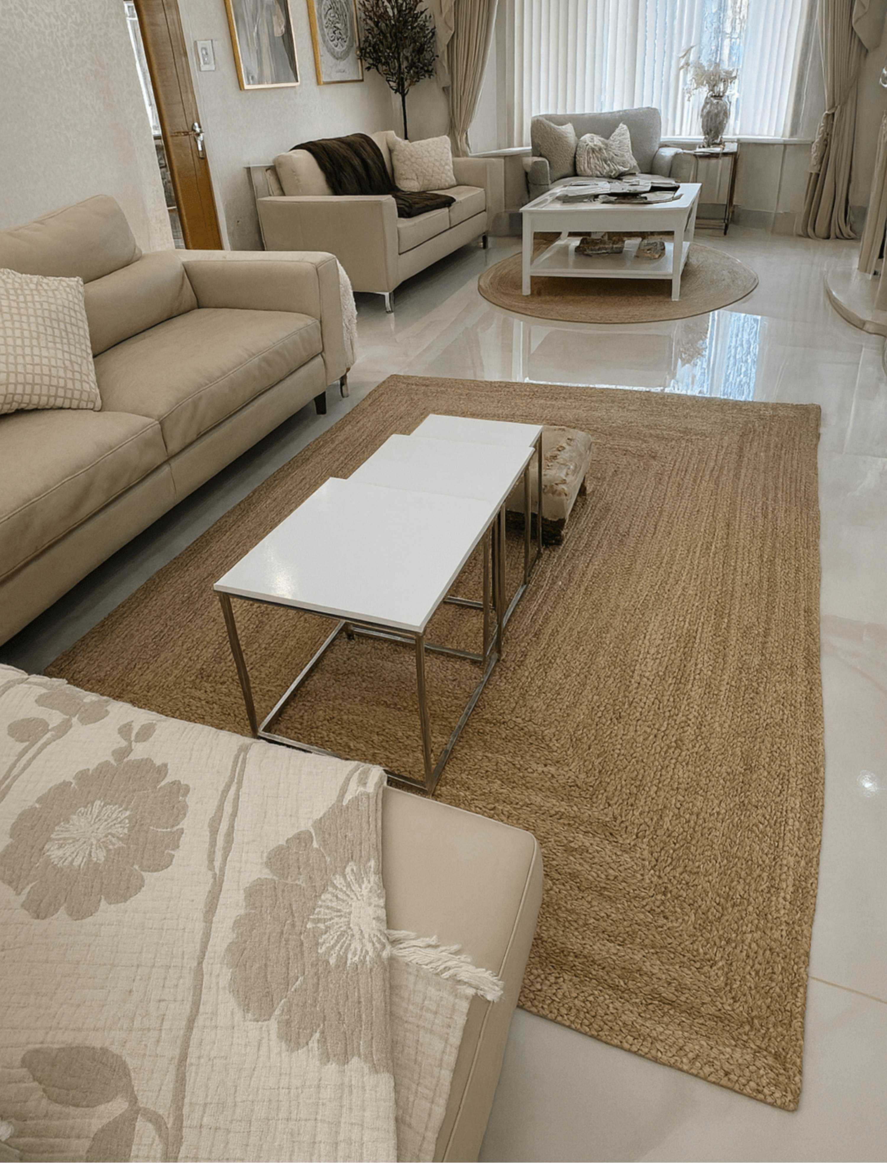 Sonali (Golden) Braided Jute Rug – 170 x 240 cm - Baked Earth