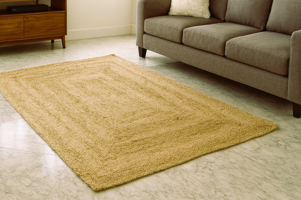 Sonali (Golden) Braided Jute Rug – 200 × 300 cm - Baked Earth
