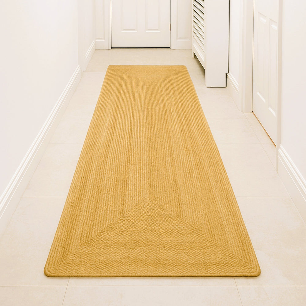 Sonali (Golden) Braided Jute Runner – 80 × 300 cm - Baked Earth