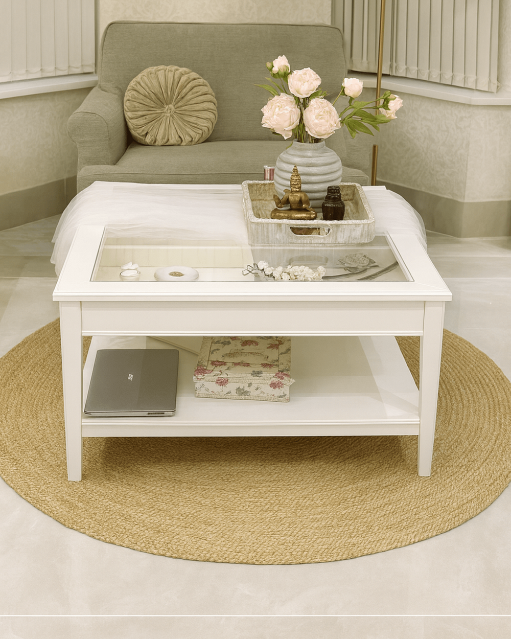 Sonali (Golden) Braided Round Jute Rug – 150 cm - Baked Earth