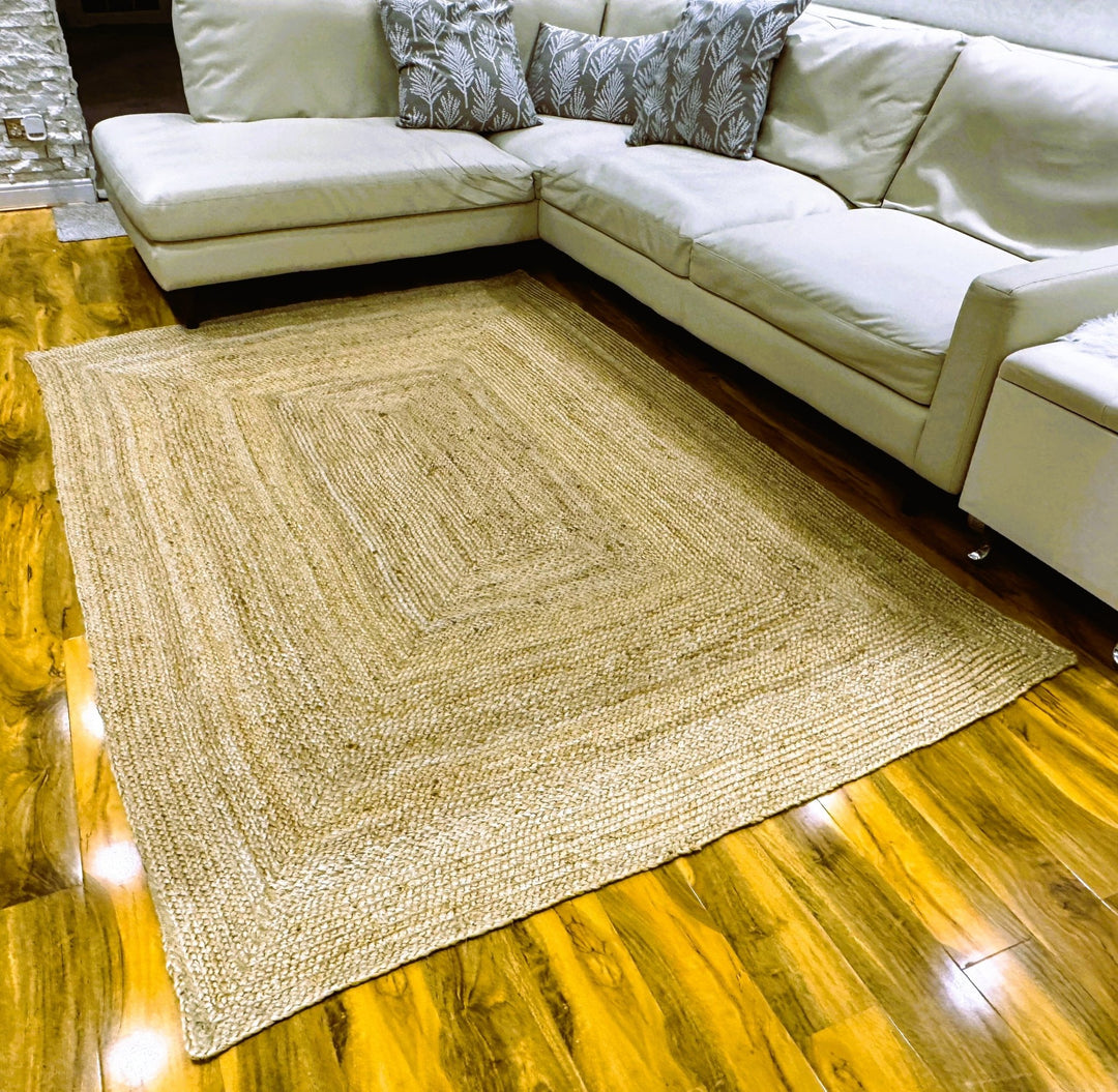 Sonali Natural Braided Jute Rug 300 x 200 cm - Baked Earth