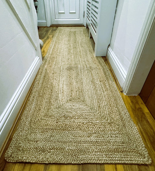 Sonali Natural Braided Jute Runner 300 x 80 cm - Baked Earth