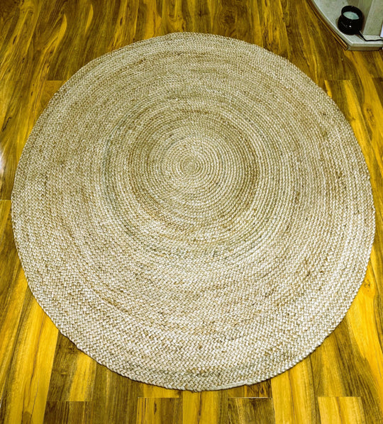 Sonali Natural Braided Round Jute Rug 200cm - Baked Earth