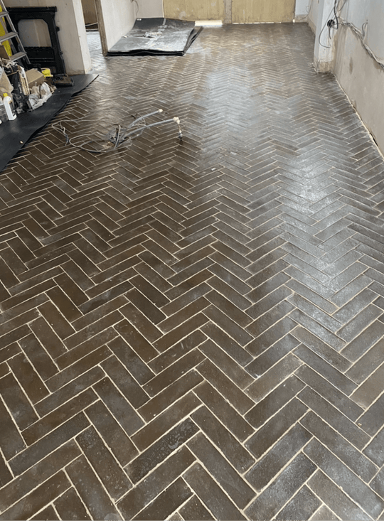 Spanish Black Presealed Terracotta Parquet 7.5 x 30 x 2cm - Baked Earth