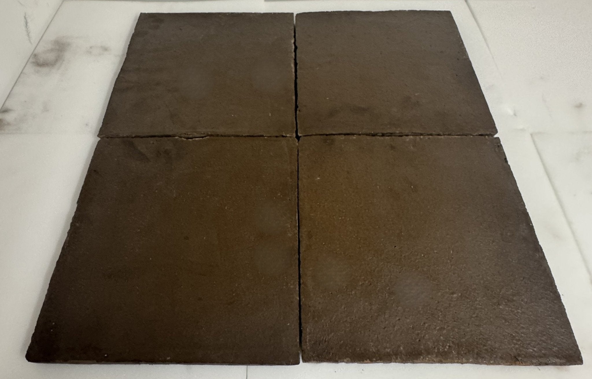 Spanish Black Presealed Terracotta Square Tiles 30 x 30 x 2cm - Baked Earth