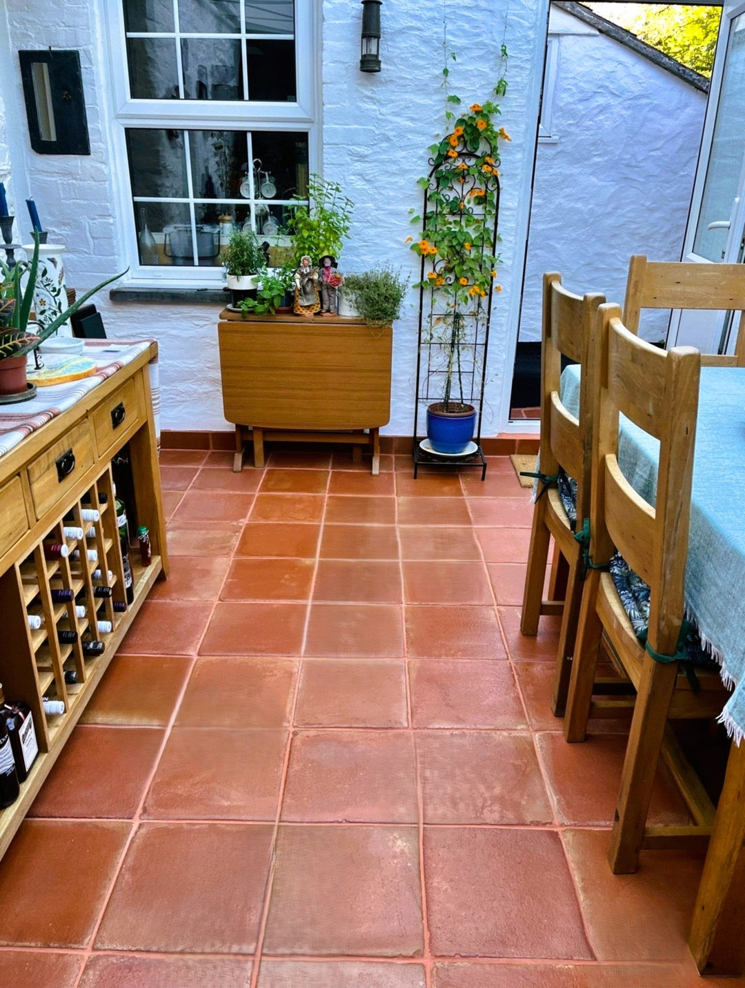 Spanish Red Presealed Terracotta Floor Tiles 30 x 30 x 2.3 cm - Baked Earth