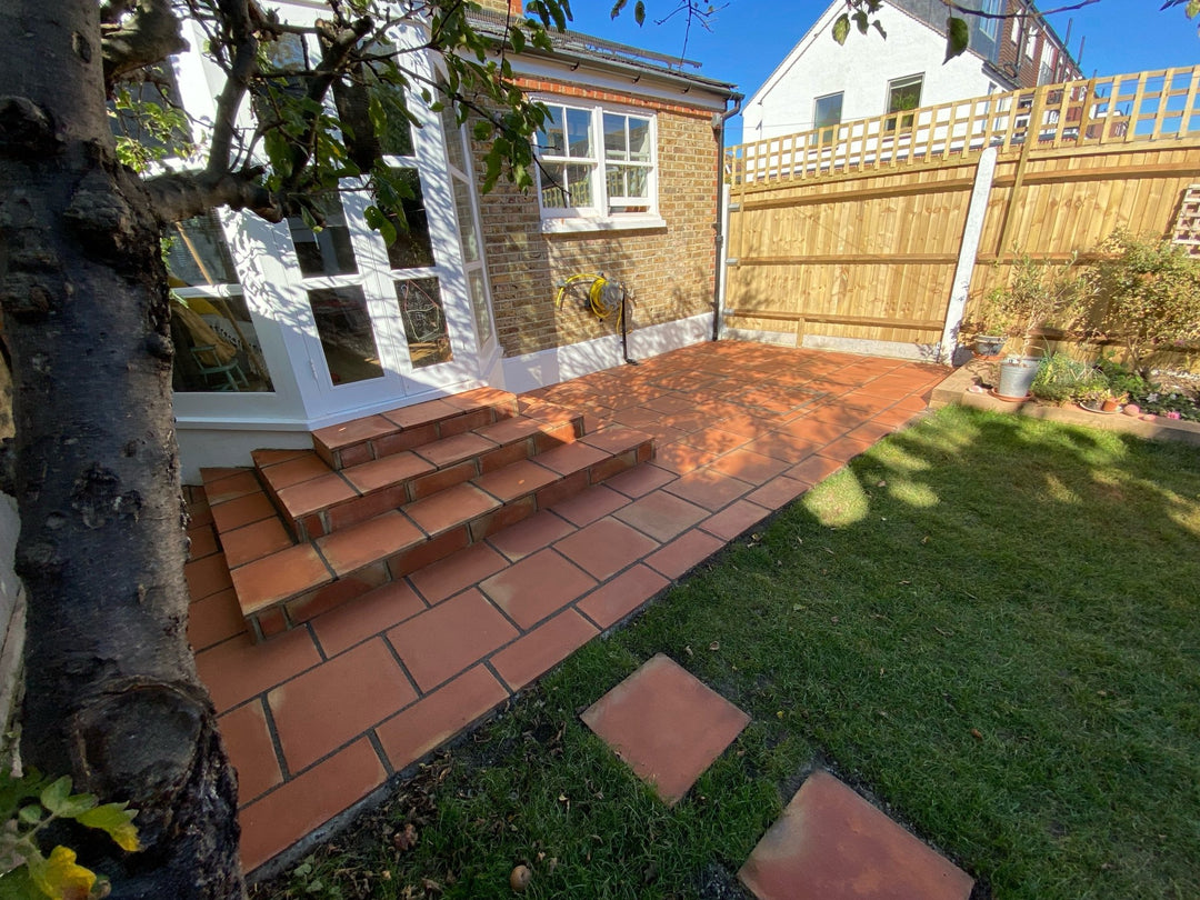 Spanish Red Terracotta Square Floor Tiles 40 x 40 x 2.3cm (pallet 20m2) - Baked Earth