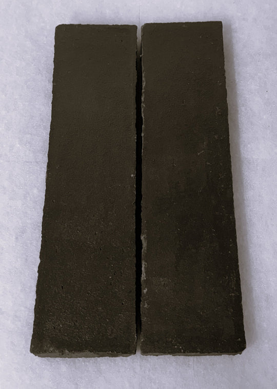 Spanish Rustic Black Presealed Terracotta Parquet Tiles 7.5 x 30 x 2cm - Baked Earth