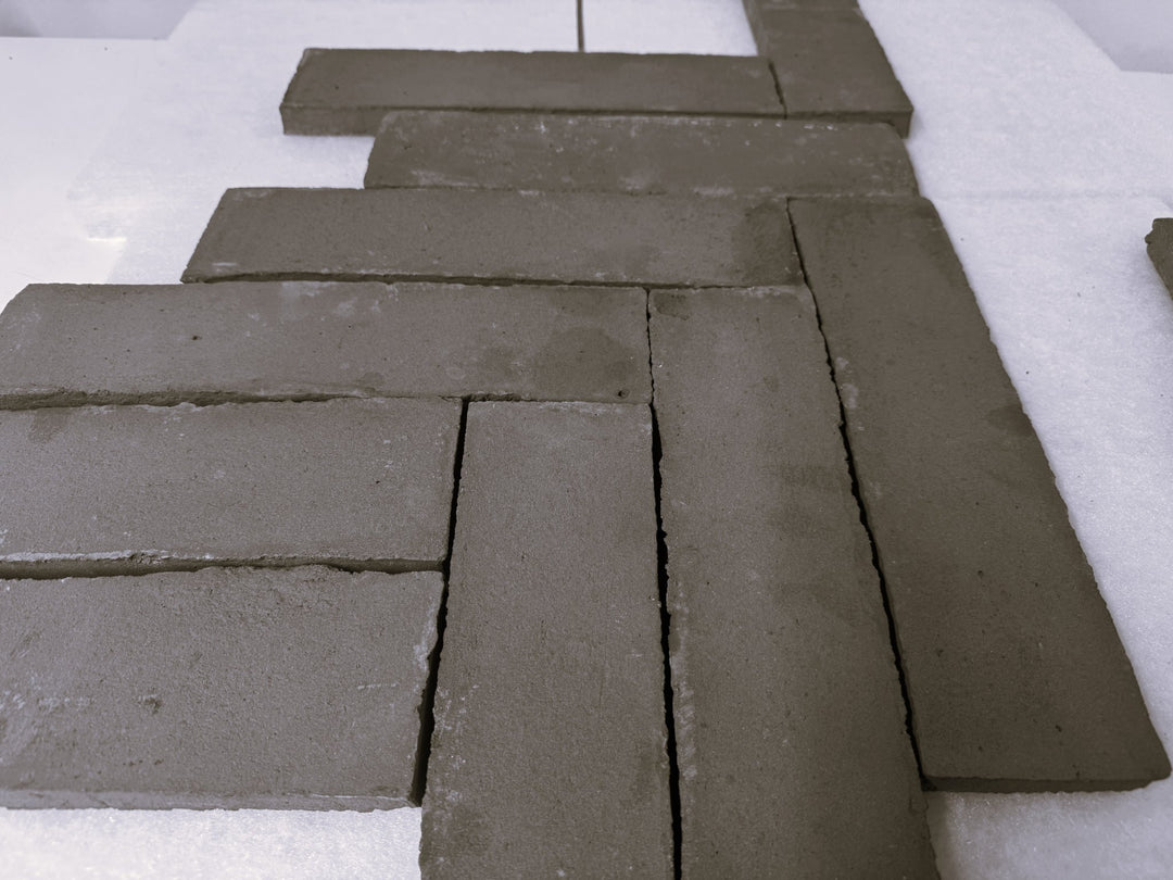 Spanish Rustic Black Unsealed Terracotta Parquet Tiles 7.5 x 30 x 2cm - Baked Earth