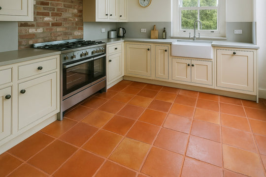 Spanish Rustic Presealed Terracotta Square Tiles 40 x 40 x 2.3cm (pallet 20m2) - Baked Earth