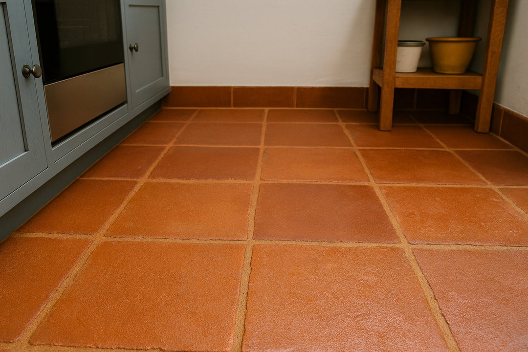 Spanish Rustic Presealed Terracotta Tiles 40 x 40 x 2.3cm - Baked Earth