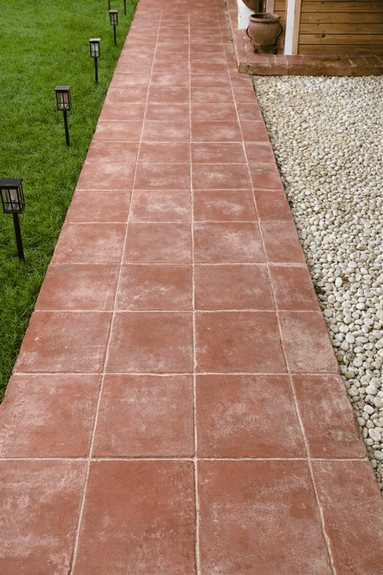Spanish Rustic Red Unsealed Terracotta Square Tiles 40 x 40 x 2.3cm - Baked Earth