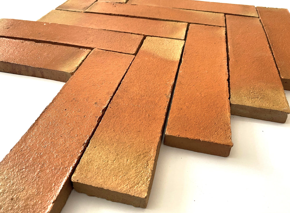 Spanish Red Presealed Terracotta Thin Parquet 7.5 x 30 x 1 cm
