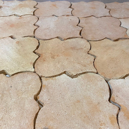 Baked Earth Pale Terracotta Arabesque Tiles 20 x 21 x 2cm - Baked Earth
