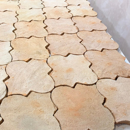 Baked Earth Pale Terracotta Arabesque Tiles 20 x 21 x 2cm - Baked Earth