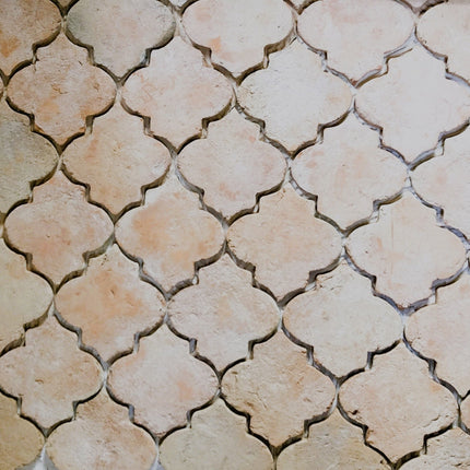 Baked Earth Pale Terracotta Arabesque Tiles 20 x 22 x 2cm - Baked Earth
