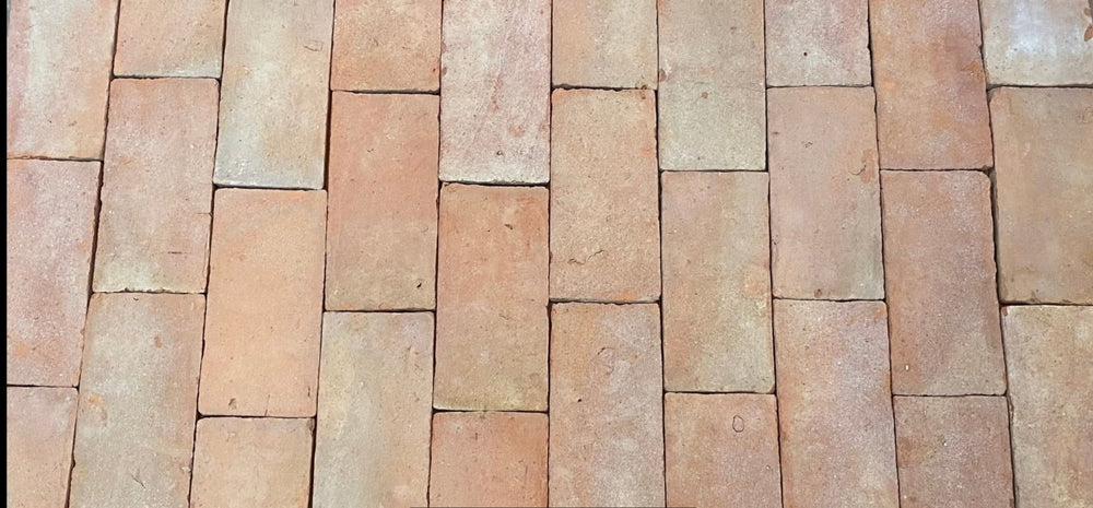 Baked Earth Pale Terracotta Brick Tiles 12 x 24 x 2cm - Baked Earth