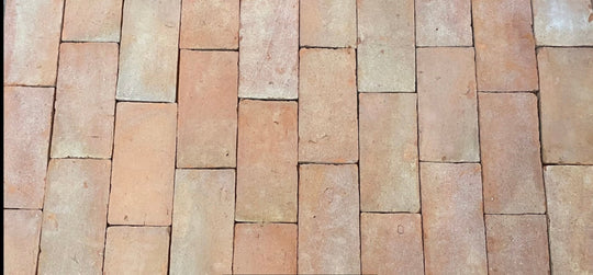 Baked Earth Pale Terracotta Brick Tiles 12 x 24 x 2cm - Baked Earth