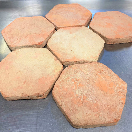Baked Earth Pale Terracotta Hexagonal Thin Tiles 20 x 20 x 1cm (Order now delivery 3rd week Sept) - Baked Earth
