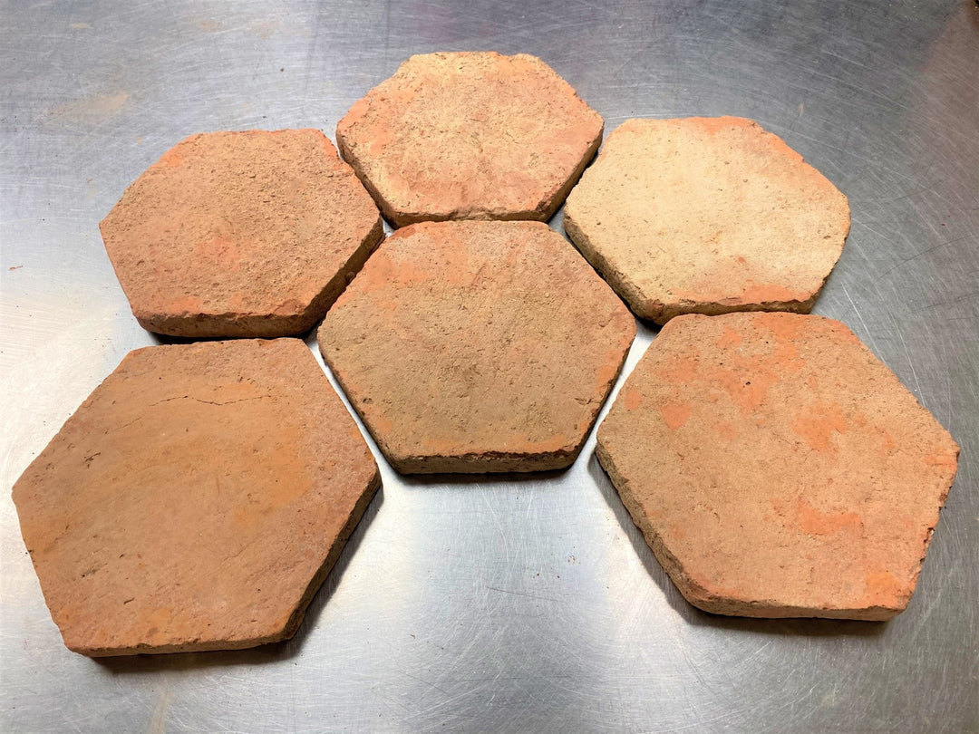 Baked Earth Pale Terracotta Hexagonal Tiles 15 x 15 x 2cm - Baked Earth