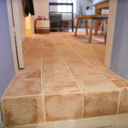 Baked Earth Pale Terracotta Square Tiles 25 x 25 x 2cm (Order now delivery early October) - Baked Earth