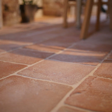 Baked Earth Pale Terracotta Square Tiles 25 x 25 x 2cm (Order now delivery early October) - Baked Earth