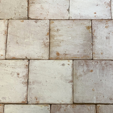 Mayfair White Terracotta Square Tiles 20 x 20 x 2cm - Baked Earth