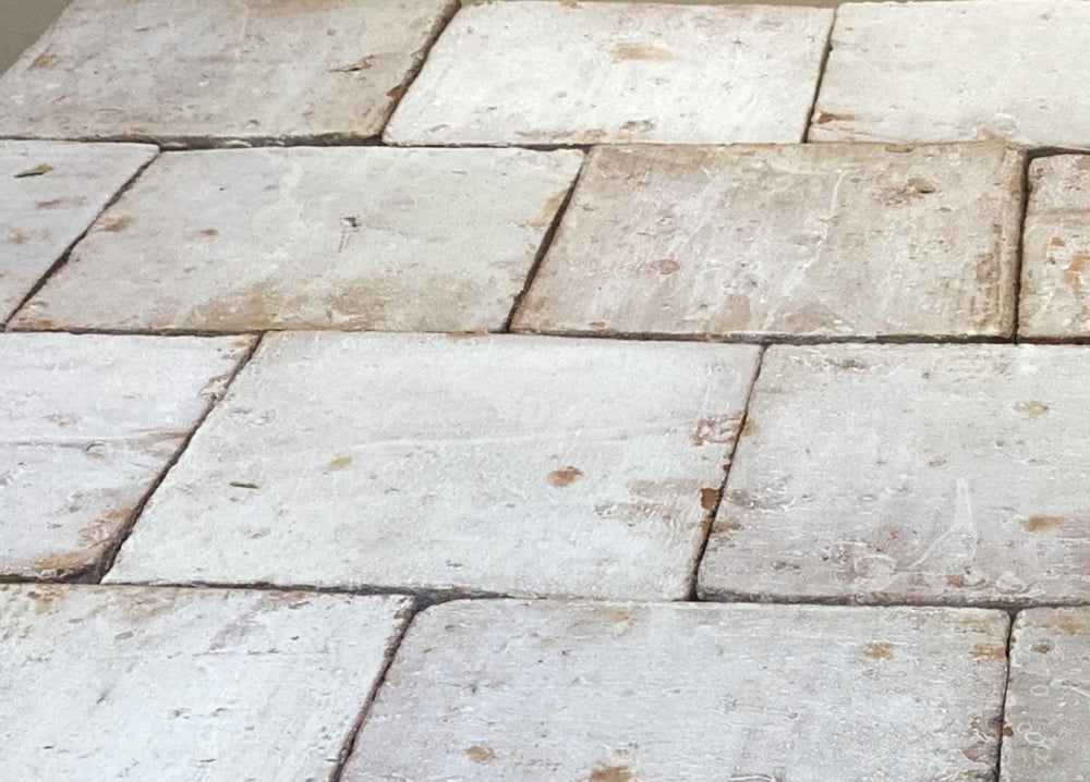 Mayfair White Terracotta Square Tiles 20 x 20 x 2cm - Baked Earth