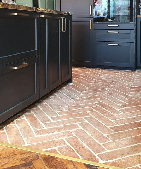 Pale Terracotta Parquet Tiles 7.5 x 30.5 x 2cm £44.95m2 - Baked Earth