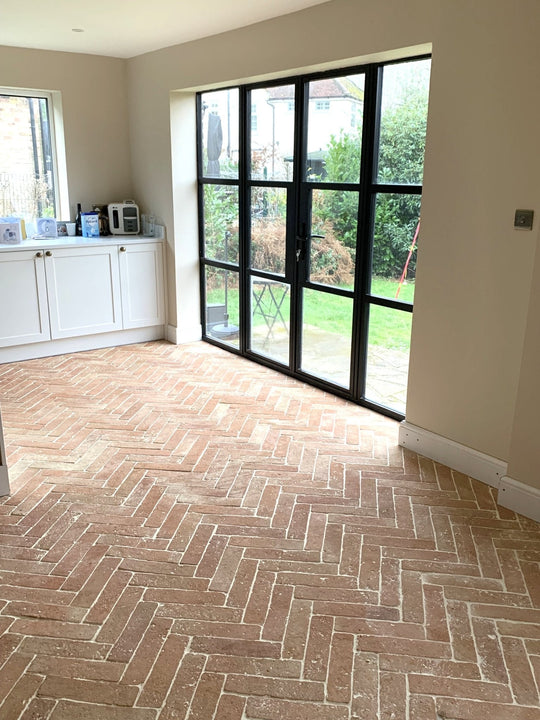 Pale Terracotta Parquet Tiles 7.5 x 30.5 x 2cm £44.95m2 - Baked Earth